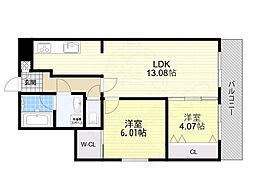 吹田市垂水町1丁目マンション 2LDKの間取図画像