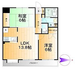 モーガンズ並木 2LDKの間取図画像