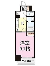 フォーシーズン開成山公園 1Kの間取図画像