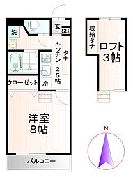 モア・ステージ 1Kの間取図画像