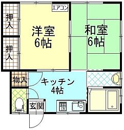 コーポ多田 2Kの間取図画像