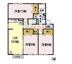 セジュールＫＭ 202 ｜ 秋田県秋田市泉南3丁目（賃貸アパート3LDK・2階・70.39㎡） その2