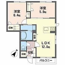 いなほ　Ａ 103 ｜ 秋田県秋田市牛島西1丁目（賃貸アパート2LDK・1階・56.39㎡） その2