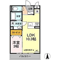 コモンリード華孝 山王 107 ｜ 秋田県秋田市山王中園町（賃貸アパート1LDK・1階・33.40㎡） その2