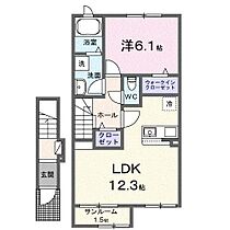 ボヌール・シュテレI 202 ｜ 秋田県秋田市川元むつみ町（賃貸アパート1LDK・2階・50.52㎡） その2