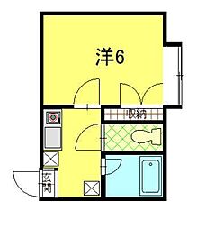 ピアネス千秋 1Kの間取図画像