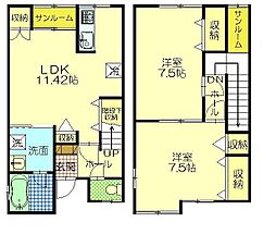 インフィニティー22 2LDKの間取図画像