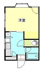 ベルハイツ 1Kの間取図画像