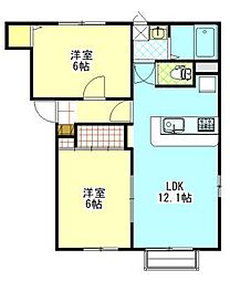 アークガーデン日吉C 2LDKの間取図画像