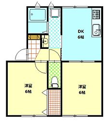 ParkHeim1 2DKの間取図画像
