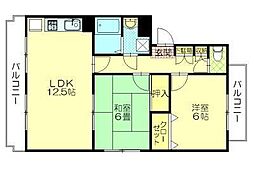 ユーミーマンション向山 2LDKの間取図画像