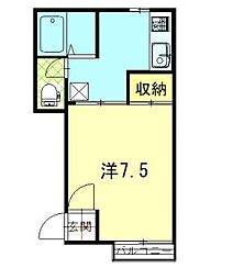 フォーブル高砂 1Kの間取図画像