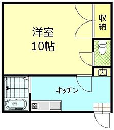 ロイヤルハイツ保戸野 1Kの間取図画像