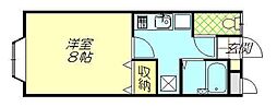 グリーンヒルS・S・K 1Kの間取図画像