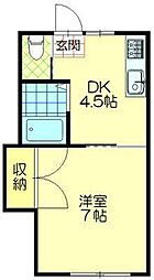 フェアリー78 1DKの間取図画像