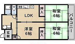 寺川マンション1号館 2階/-