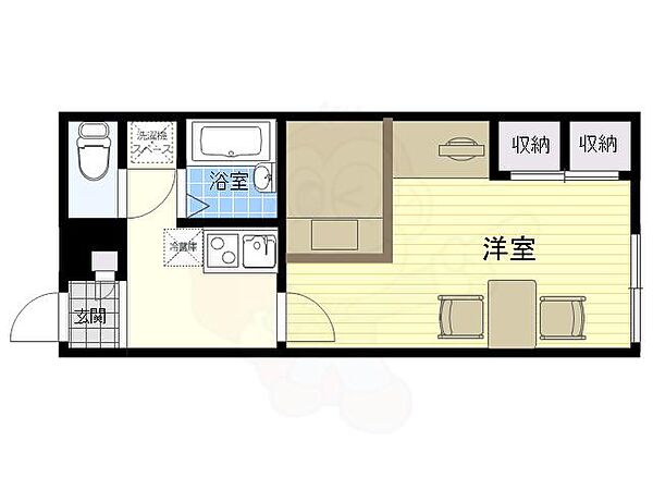 レオパレスルシエルブルー ｜大阪府茨木市西河原２丁目(賃貸アパート1K・2階・23.18㎡)の写真 その2