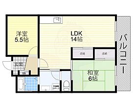 エミネンス千里  ｜ 大阪府吹田市山田東２丁目（賃貸マンション2LDK・2階・54.21㎡） その2