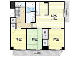 第5清涼マンション  ｜ 大阪府吹田市山田東１丁目（賃貸マンション3LDK・3階・75.00㎡） その2