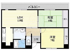 大阪府茨木市真砂３丁目（賃貸マンション2LDK・5階・61.00㎡） その2