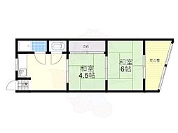 山口ビル 2DKの間取図画像