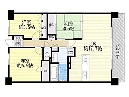 ライオンズ茨木ニューシティB街区 3LDKの間取図画像
