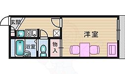 レオパレスポラリス 1Kの間取図画像