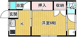 第3岡部コーポ 1階/1D