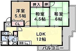 エクセレントライフ12 3LDKの間取図画像