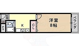 ネオコーポ都 1Kの間取図画像
