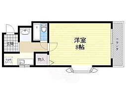 パレットマンション 1Kの間取図画像