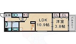 レストバル上泉 1LDKの間取図画像