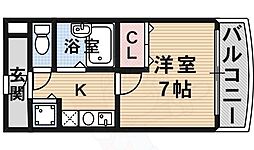 フォレスタ19 1Kの間取図画像