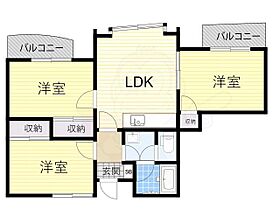 パティオ小松  ｜ 大阪府大阪市東淀川区小松４丁目9番2号（賃貸マンション3LDK・2階・55.27㎡） その2