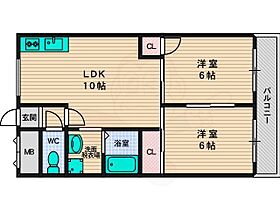 ヒロトモハイツ  ｜ 大阪府大阪市東淀川区下新庄４丁目（賃貸マンション2LDK・3階・48.00㎡） その2