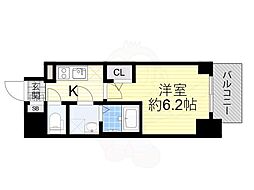 大阪市東淀川区東淡路4丁目マンション 1Kの間取図画像
