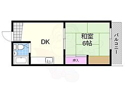 小林マンション 1DKの間取図画像