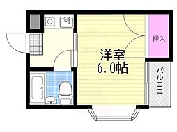 ファミールシミズ 1Kの間取図画像