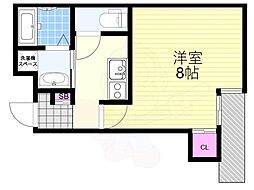大阪市東淀川区柴島2丁目マンション 1Kの間取図画像