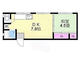池美マンション 1DKの間取図画像