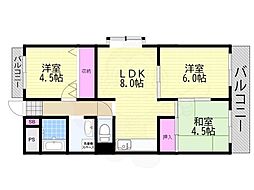 メゾン・ド・ボヌール 3LDKの間取図画像