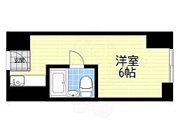 ステュディオ新大阪 ワンルームの間取図画像