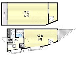 エクト2 2Kの間取図画像