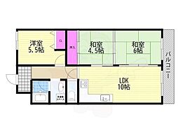 コスモシティ森林公園参番館 3LDKの間取図画像