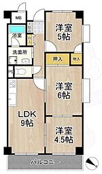 久光マンション 3DKの間取図画像