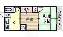 スピリッツハイム大桐 2Kの間取図画像