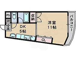 レクシア淡路チトセビル 1DKの間取図画像