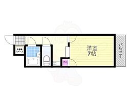 アレックス23 1Kの間取図画像