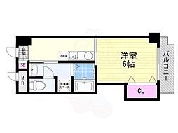 シティコート新大阪 1Kの間取図画像