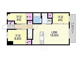 アーバンパーク淡路 3LDKの間取図画像